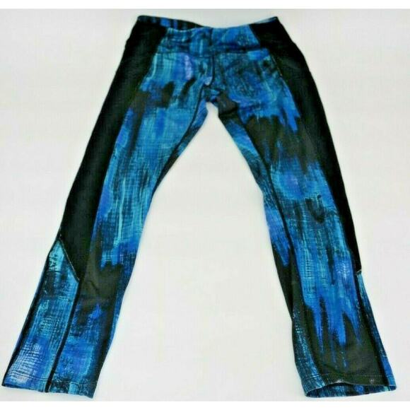 Women's Multi-Tone Blue Athletic Fitted Leggings Women's Size Small - Picture 1 of 6